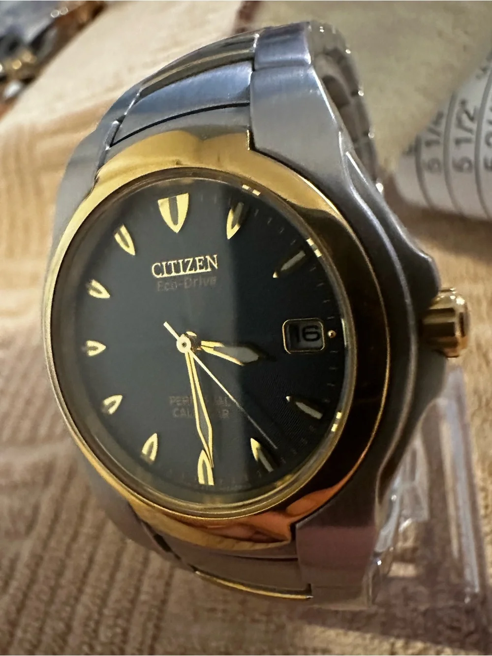 Citizen Eco-Drive Perpertual Calendar Two-Tone Men’s Watch E710-H24385 Blue Dial